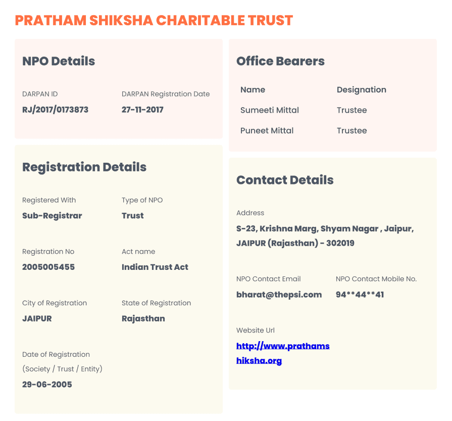 Pratham Siksha Charatable Trust